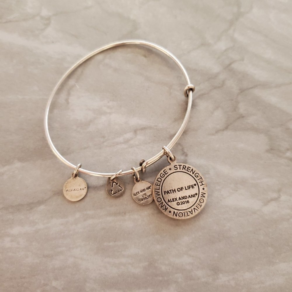 💖 Alex and Ani Silver Path of Life Expandable Charm Bracelet 💖 - Picture 5 of 7